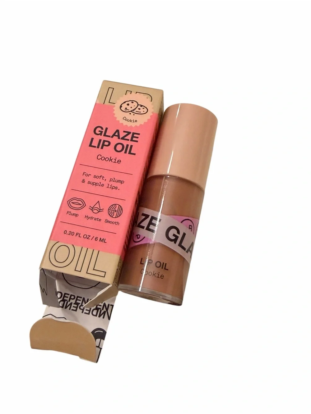 INNBEAUTY‎ Project Glaze COOKIE Flavored Nude Lip Oil Gloss NEW Plump Hydrate